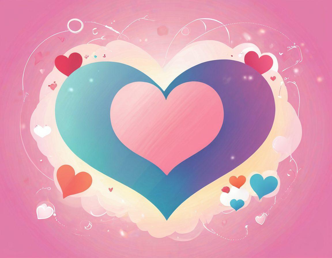A cozy digital scene featuring two vibrant heart-shaped icons intertwined with each other, representing the concept of online romance. Surround the icons with social media symbols, chat bubbles, and warm glows to depict connections made in the digital age. Include soft pastel colors to evoke feelings of love and companionship. The background should be a smooth gradient hinting at a serene online atmosphere. vector art. soft pastel colors. white background.